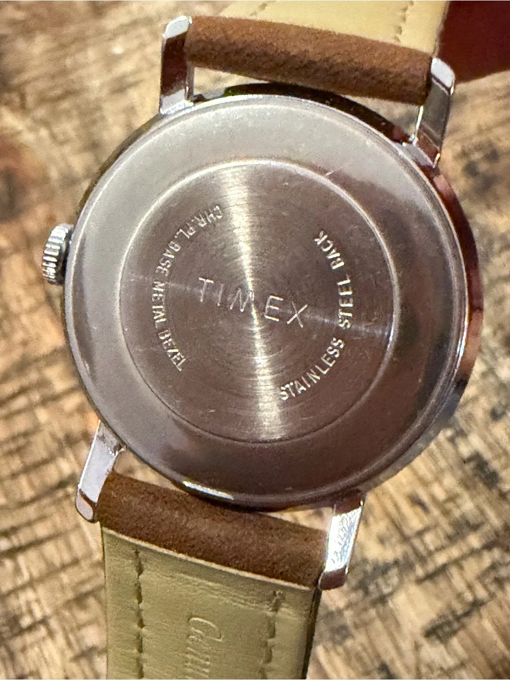 Vintage Timex Automatic Men’s Silver Dial Watch w/ NEW Brown Leather Band
